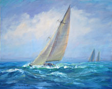 In The Lead - Oil Painting