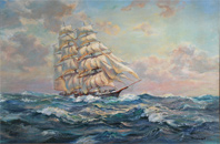 The Flying Cloud Clipper Ship Oil Painting
