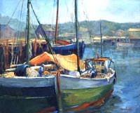 Gloucester Harbor Oil Painting